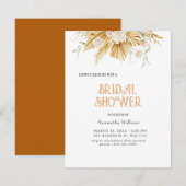 Boho Gold Floral Bridal Showeuse Invitation Foil I (Devant / Derrière)