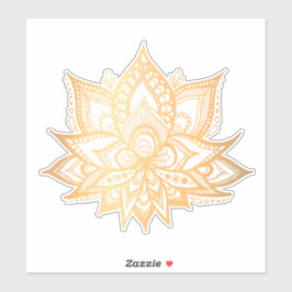 Boho Gold Lotus Bloem Sticker