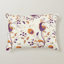 Boho Gold Purple Brush Coussin