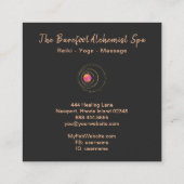 *~* Boho Gold Sacred Geometry Lunar Moon Luna Vierkante Visitekaartje (Achterkant)