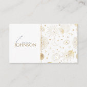 Boho Gold Space doodles White Design Visitekaartje (Voorkant)