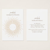 Boho Gold Sunst Spiral Earring Display Card Visitekaartje (Voorkant /achterkant)