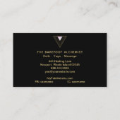 *~* Boho Gold Triangles Sacred Geometry Alchemy Visitekaartje (Achterkant)