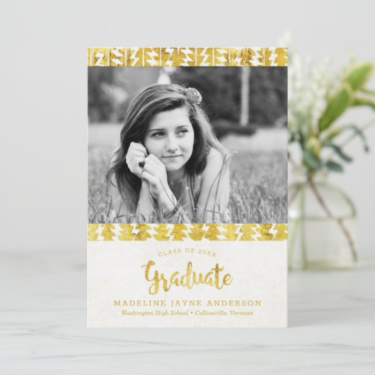 Boho Golden Arrows-Afstuderen Aankondiging (Staand voorkant)