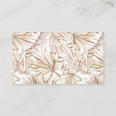 Boho Golden Greenery bruiloft rsvp online Informatiekaartje (Achterkant)