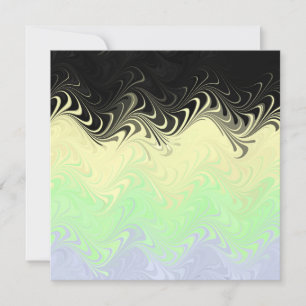 Boho Golvende Gemarmerde Abstract Cassgender Pride Feestdagenkaart