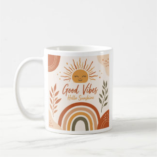 Boho Good Vibes Mok -Hallo Zonneschijn Regenboog K