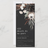 Boho Gothic Rust Zwart Botanisch Vrijgezellenfeest Kaart (Voorkant)