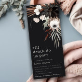 Boho Gothic Rust Zwart Botanisch Vrijgezellenfeest Kaart