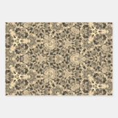 Boho goud en grijs inpakpapier vel (Voorkant 2)