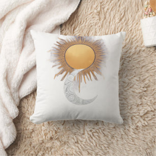 Boho Gouden Zon Maan Hemels Worp Kussen