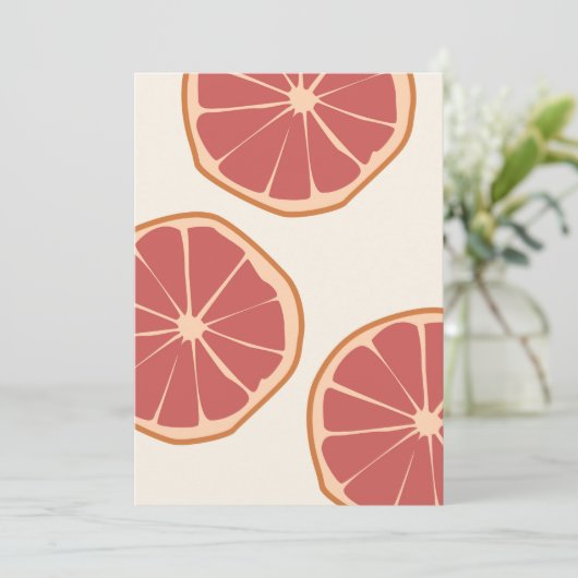 Boho Grapefruit slict Tropical Summer Print (Staand voorkant)