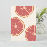 Boho Grapefruit slict Tropical Summer Print