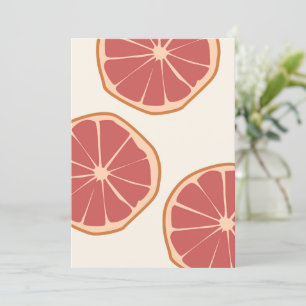 Boho Grapefruit slict Tropical Summer Print