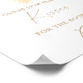 Boho grass - Hoeveel kussen vrijgezellenfeest spel Poster (Hoek)