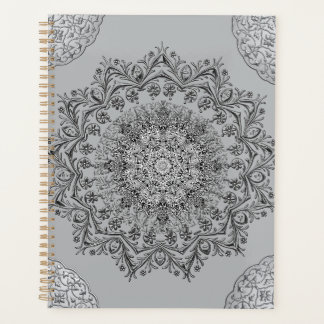 Boho Gray Mandala Esthetische Dagelijkse Planner
