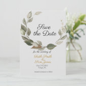 Boho Gray Pampas Grass sparen de Uitnodiging van d (Staand voorkant)