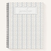 Boho Gray Taupe personnalisé Fun Joli Journal (Devant)
