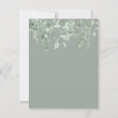 Boho Green Black Eucalyptus Mariage Merci (Dos)