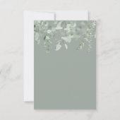 Boho Green Black Eucalyptus Wedding RSVP (Dos)