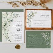Boho Green Botanical Save The Date Uitnodiging
