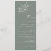 Boho Green Destination Floral Wedding Menu (Voorkant)