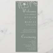 Boho Green Destination Floral Wedding Programma (Voorkant)