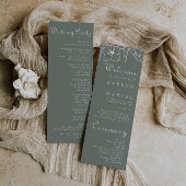 Boho Green Destination Floral Wedding Programma
