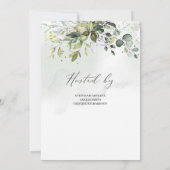 Boho Green et Gold Bridal Shower Invitation (Dos)