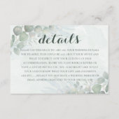 Boho Green Eucalyptus Wedding Details Informatiekaartje (Voorkant)