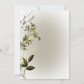 Boho Green Faire-part de mariage moderne (Dos)