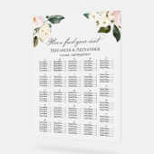 Boho Green Floral Mariage Siège Acrylique Graphiqu (Angle)