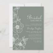 Boho Green Floral Vrijgezellenfeest Kaart (Voorkant)