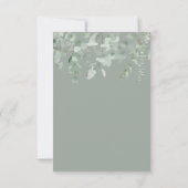 Boho Green Foliage Eucalyptus Mariage RSVP (Dos)