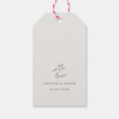 Boho Green Ginkgo Huwelijksgunst Gift Labels Cadeaulabel (Achterkant)
