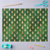 Boho Green Gold Trees kerst Tissuepapier (Craft)