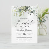 Boho Green Invitation Eucalyptus Bridal Shower (Debout devant)