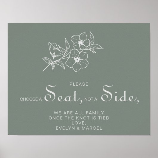 Boho Green Kies een stoel niet een zijband Poster (Voorkant)