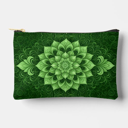 Boho Green Mandala Flower Etui (Voorkant)