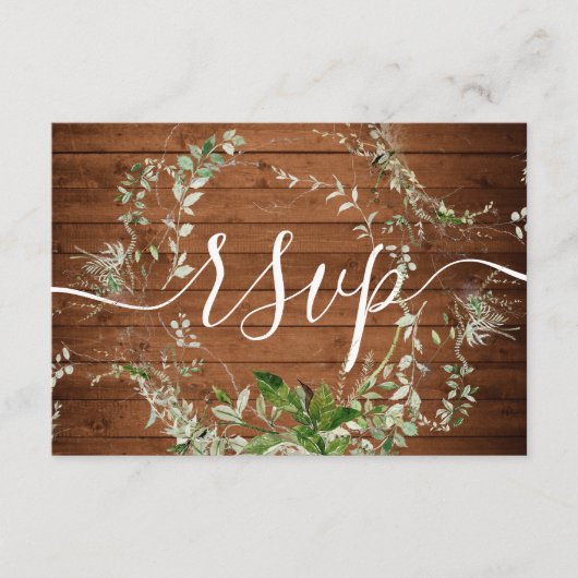 Boho Green Mariage Carte de boîtier RSVP en ligne (Devant)