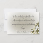 Boho Green Merci Mariage moderne (Dos)