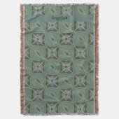 Boho Green Moroccan Tiles Design Deken (Voorkant Verticaal)