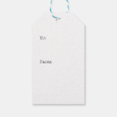 Boho Green Pink Oranje Rustic kerstbomen Cadeaulabel (Achterkant)