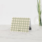 Boho Green Sage Wild One Merci Carte pliée (Dos)