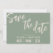 Boho Green Save the Date (Voorkant)