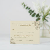 Boho Green Spirals Bar / Carte RSVP Bat mitzvah (Debout devant)