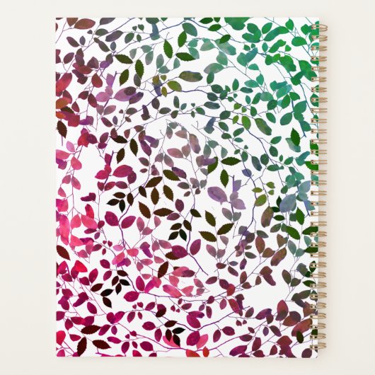 Boho Greenery Apple Enseignant Planificateur (Dos)