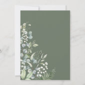 Boho Greenery Arctic Animals Winter Baby shower Kaart (Achterkant)