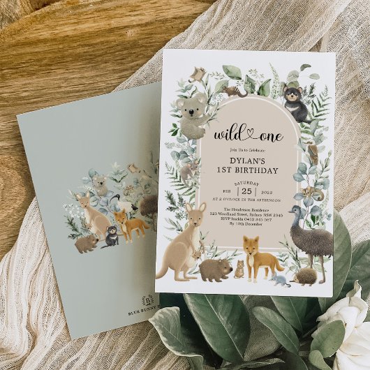 Boho Greenery Australian Animals Wild Op een dag Kaart