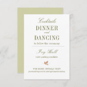 Boho Greenery-behuizing RSVP Kaartje (Voorkant / Achterkant)